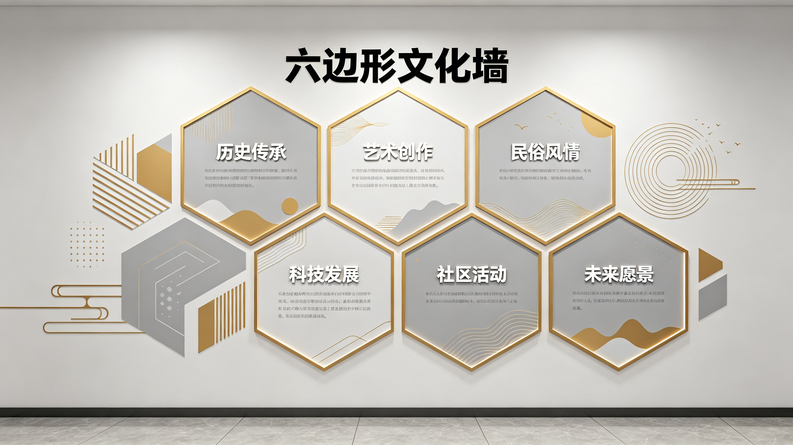 金川企业文化墙 | 六边形信息美学